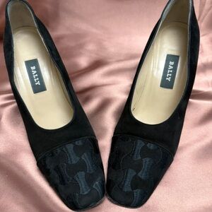 Bally Black Textured Women's Heels